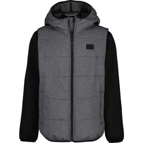 NWT Under Armour Boys Black Gray 2Fer Water Resistant Hoodie Vest Youth Large - Picture 1 of 6